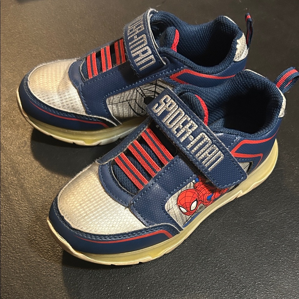 Spiderman Kids Sneakers - Blue, Red, and White
